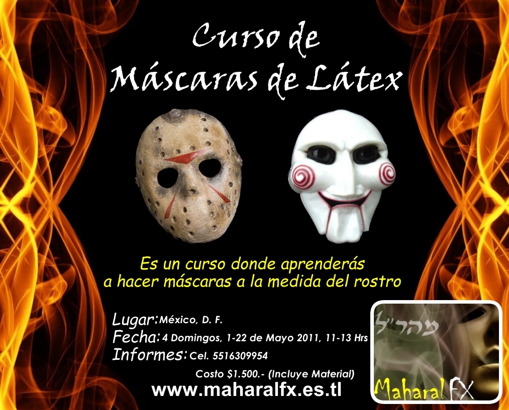 Cursos de Efectos Especiales Maharal FX CURSO DE MÁSCARAS DE LÁTEX