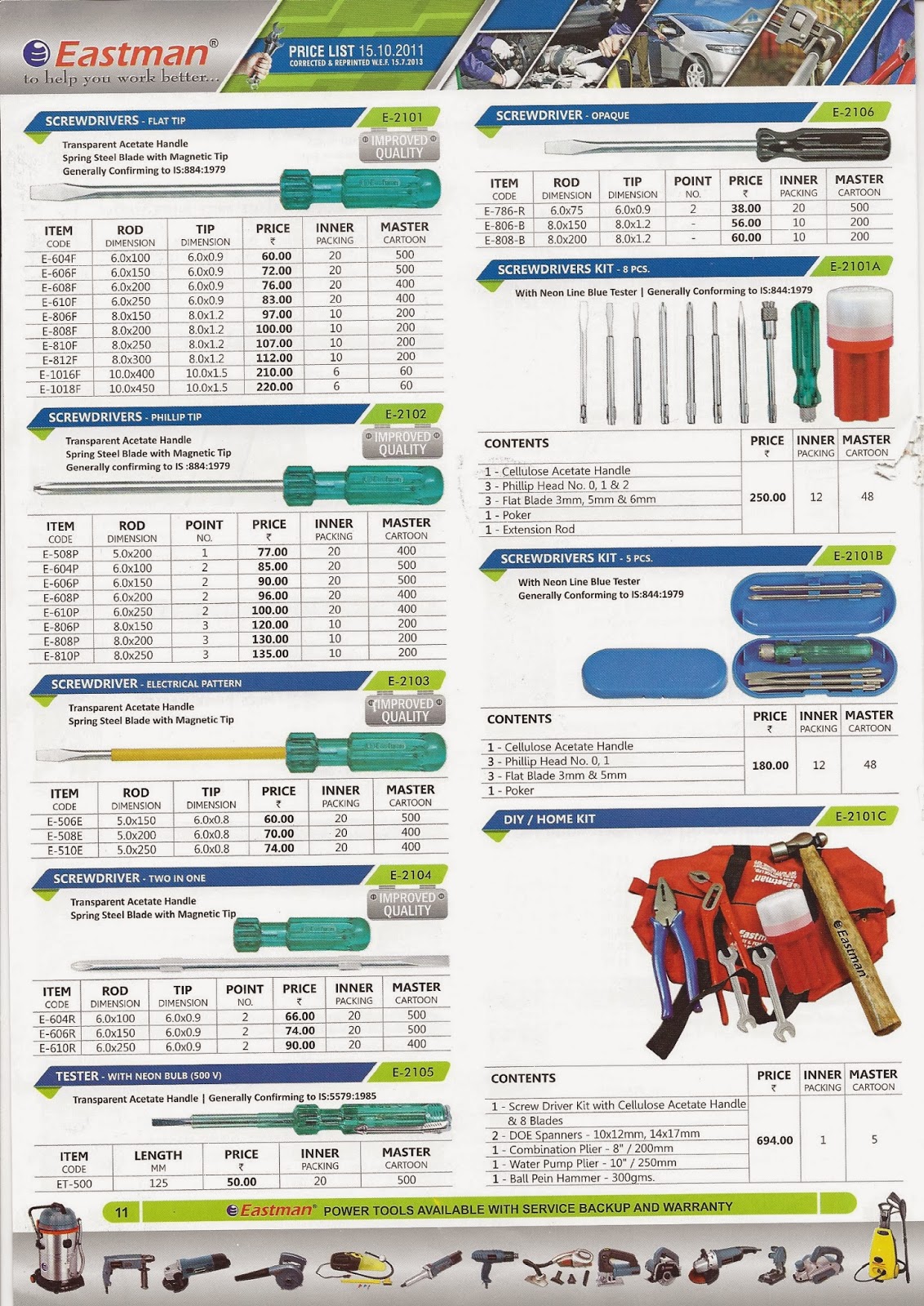 hand tools price list Hand Tools