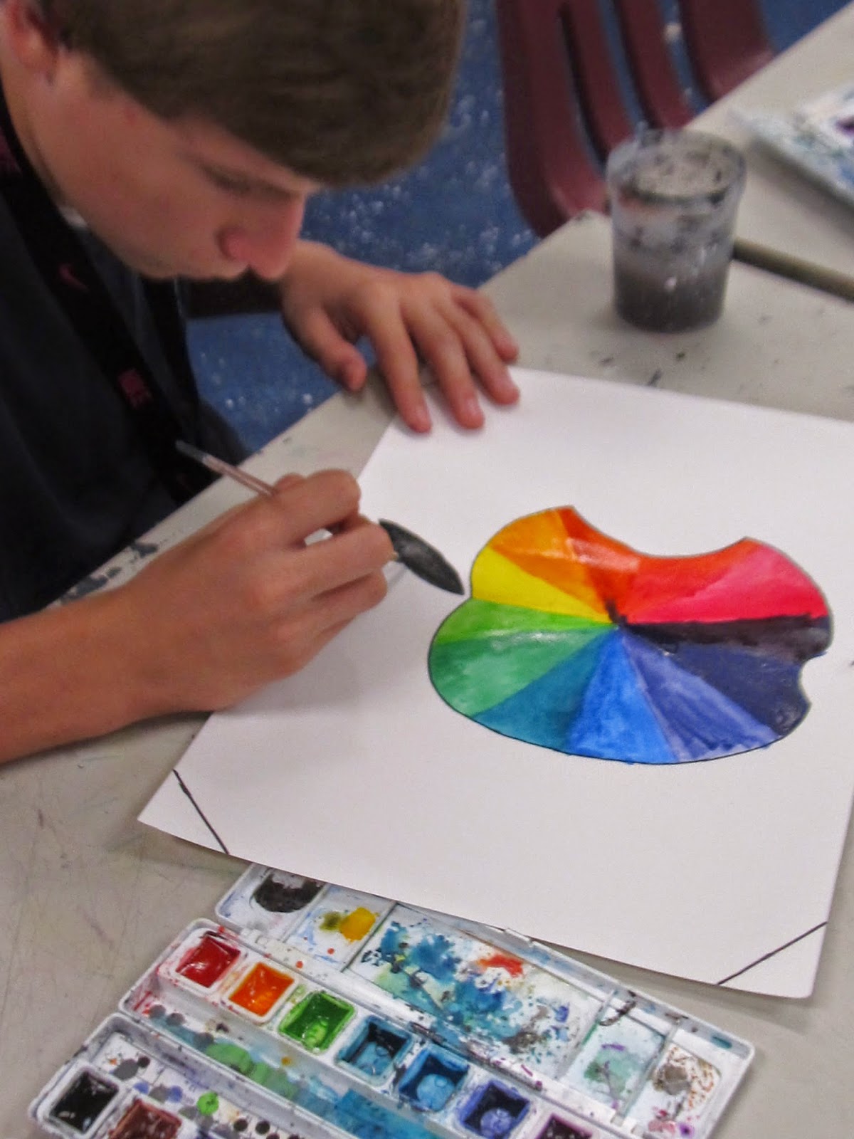 Words to describe colours in art image