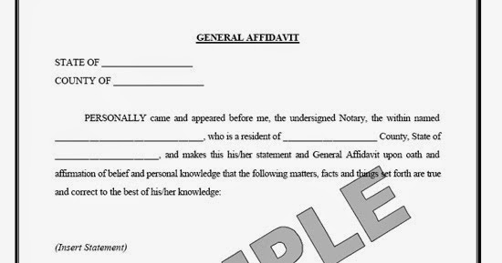 affidavit for no objection certificate