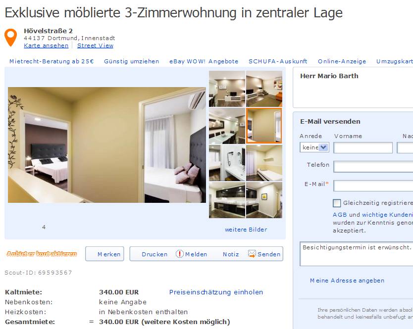 Wohnungsbetrugsinformationen Informations About Rental Scam