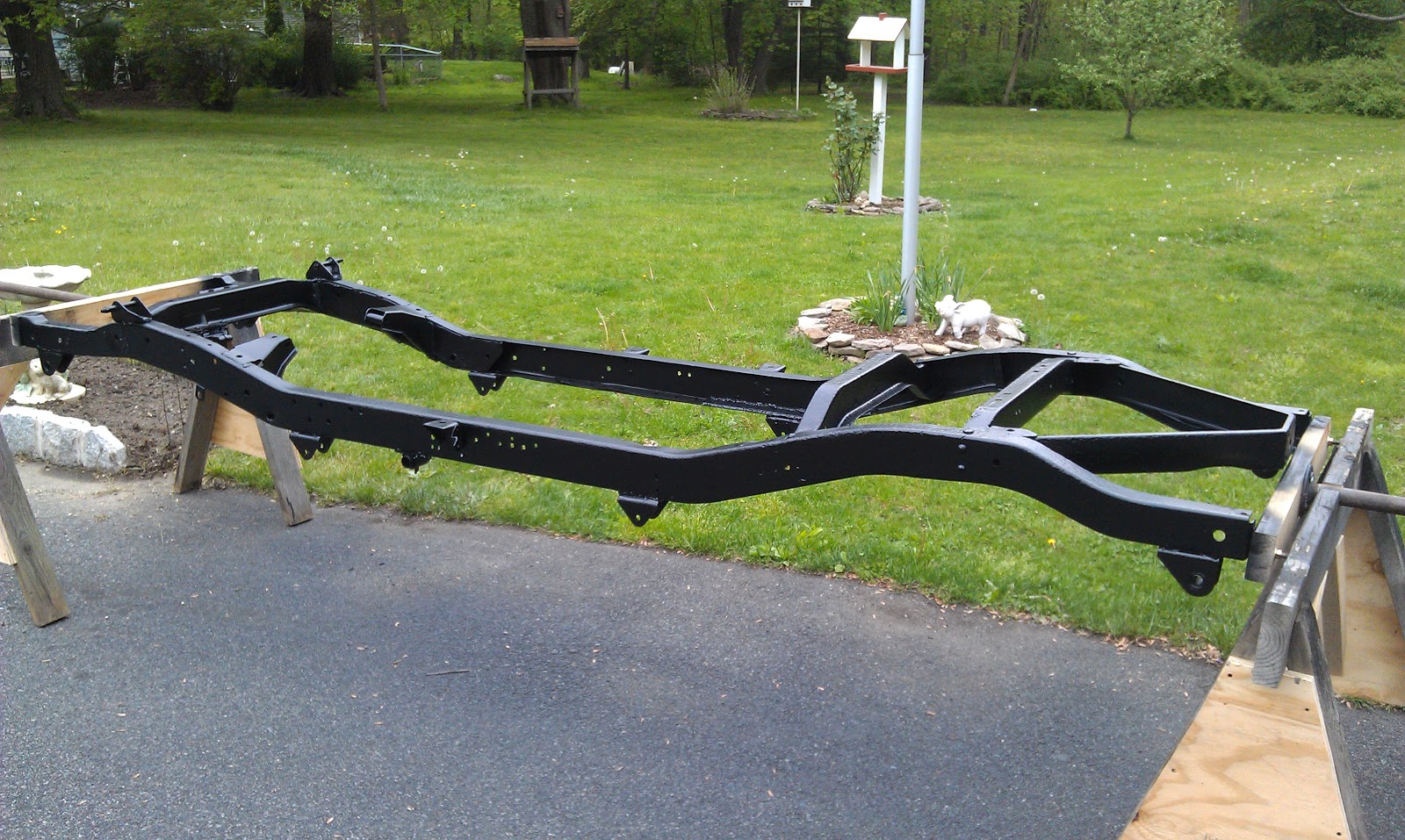 1967 Jeep CJ5 restoration Frames painted