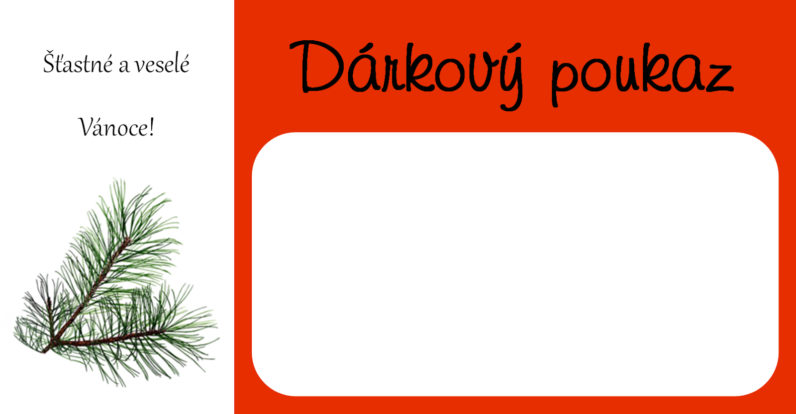 Dárkové poukazy a certifikáty - vzor a šablona k vytisknutí a stažení