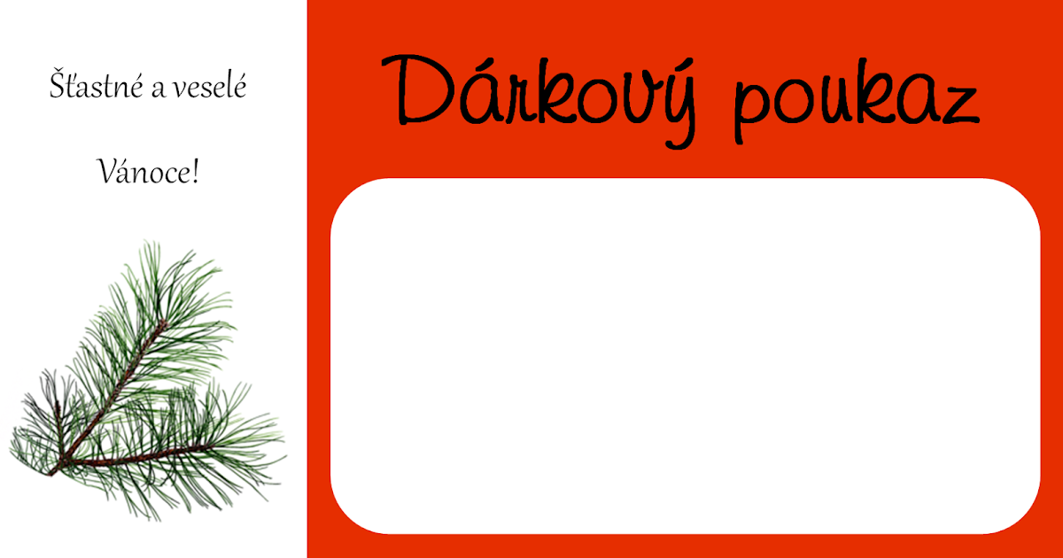 Dárkové poukazy a certifikáty - vzor a šablona k vytisknutí a stažení