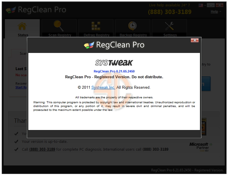 RegClean Pro 6.21.65.2450 Full Version