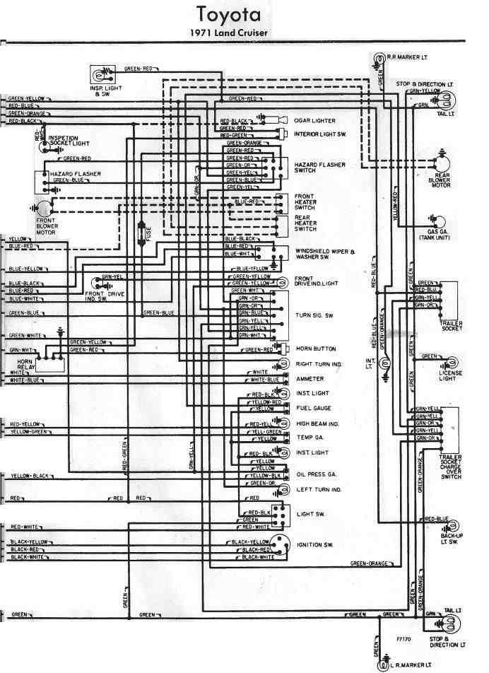 Toyota Land Cruiser 1971 Electrical Wiring Diagram Right Part | All