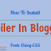How To Install Spoiler In Blogger Posts.