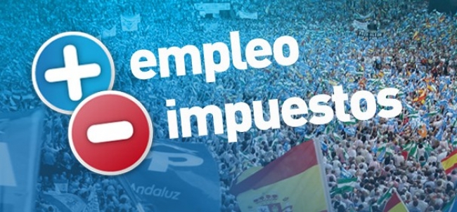 Rajoy pide votar a partidos "serios" integrados "en grandes organizaciones como el PP" Impuestos+PP