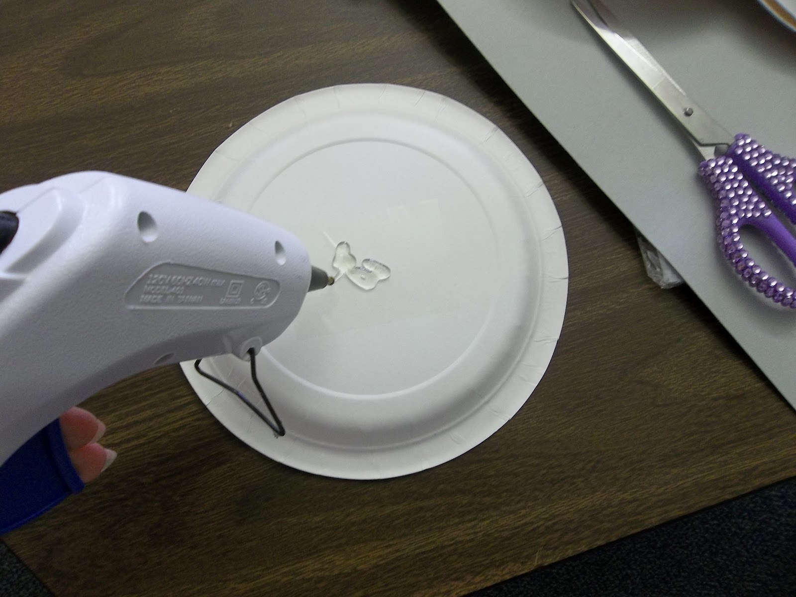 Mrs. Stuart's Munchkin Land! Hot gluing paper backed products without