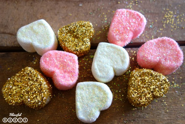 DIY Glittered Heart Marshmallows from Blissful Roots @ TwelveOeight