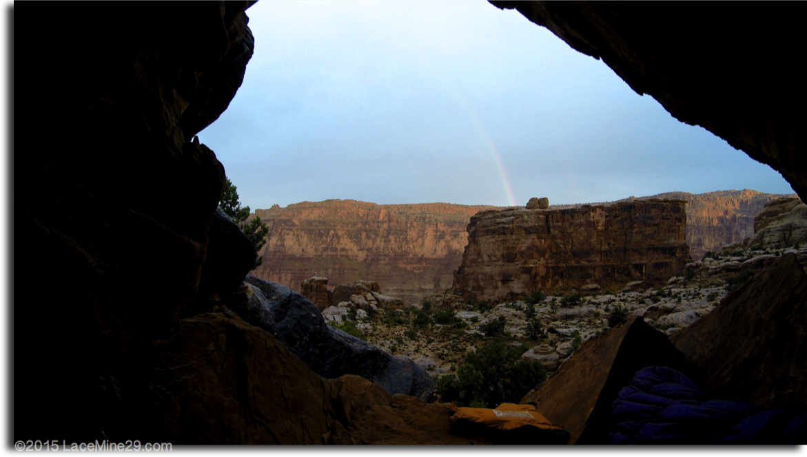 view from inside desert cave
