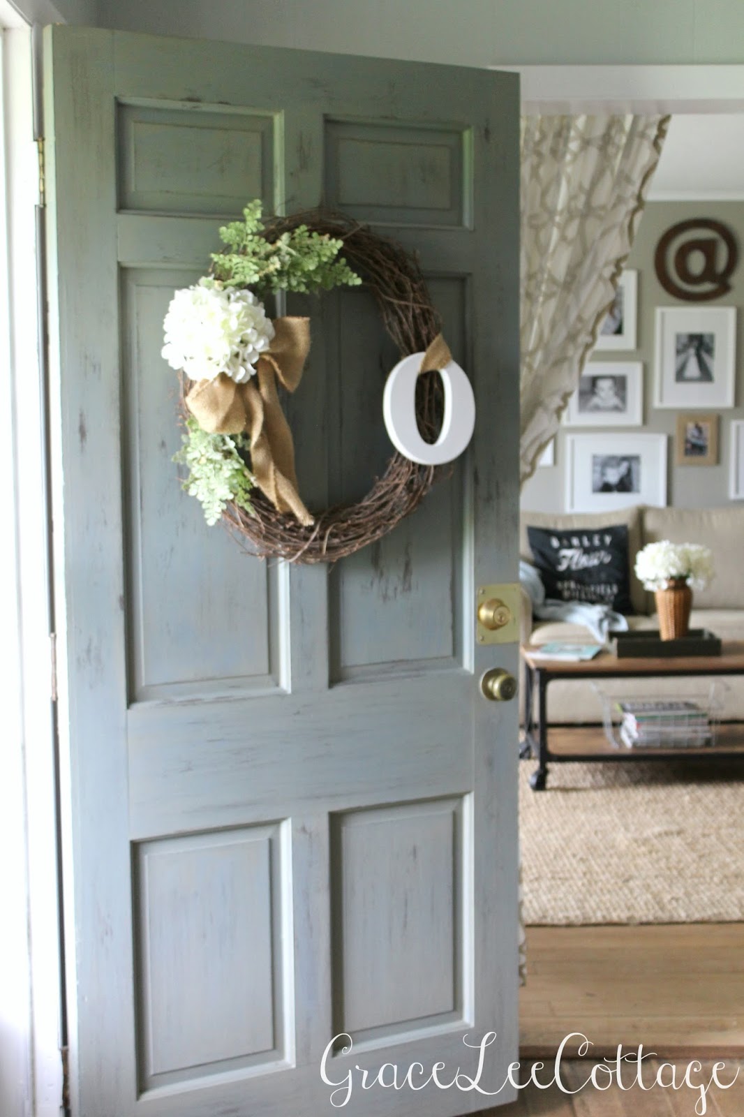 Grace Lee Cottage Painted & Distressed Front Door {A Tutorial}