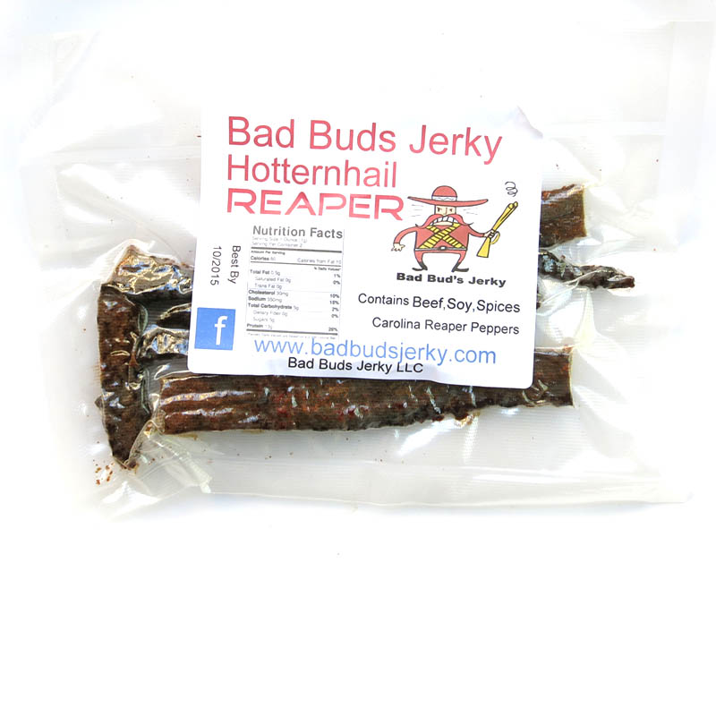 Bad Bud's Jerky Hotternhail REAPER Beef Jerky Reviews