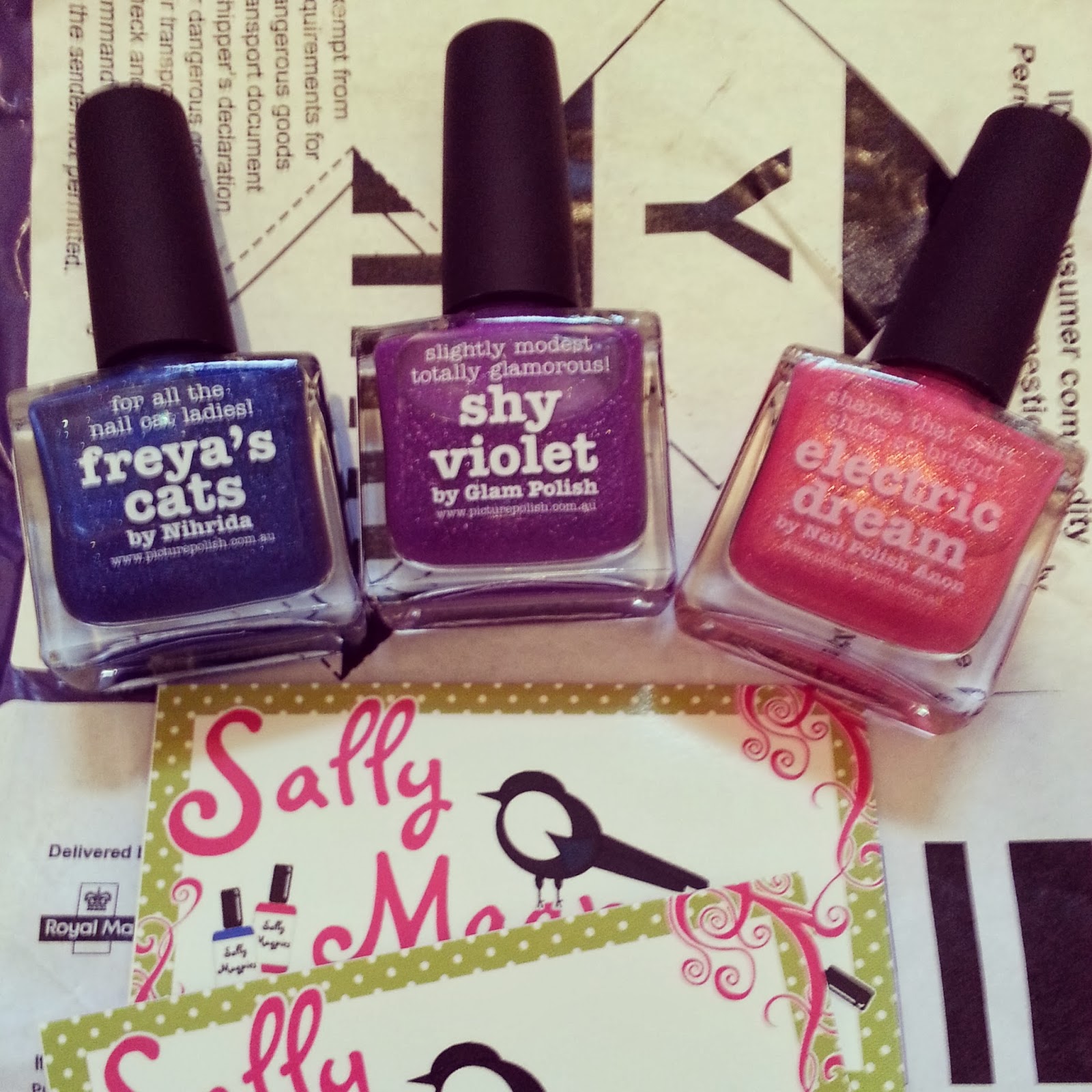 Lane's Lacquers Picture Polish Nail Mail & Swatches