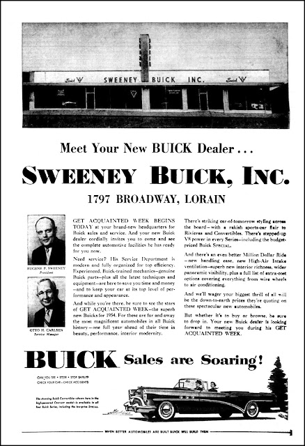 Brady S Bunch Of Lorain County Nostalgia Sweeney Buick Ad