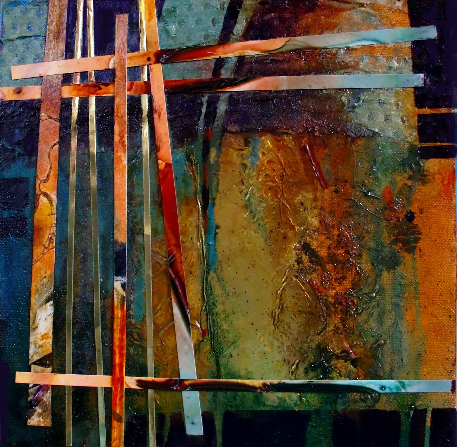 CAROL NELSON FINE ART BLOG "WOODED WEAVE" 11044, daily painter mixed