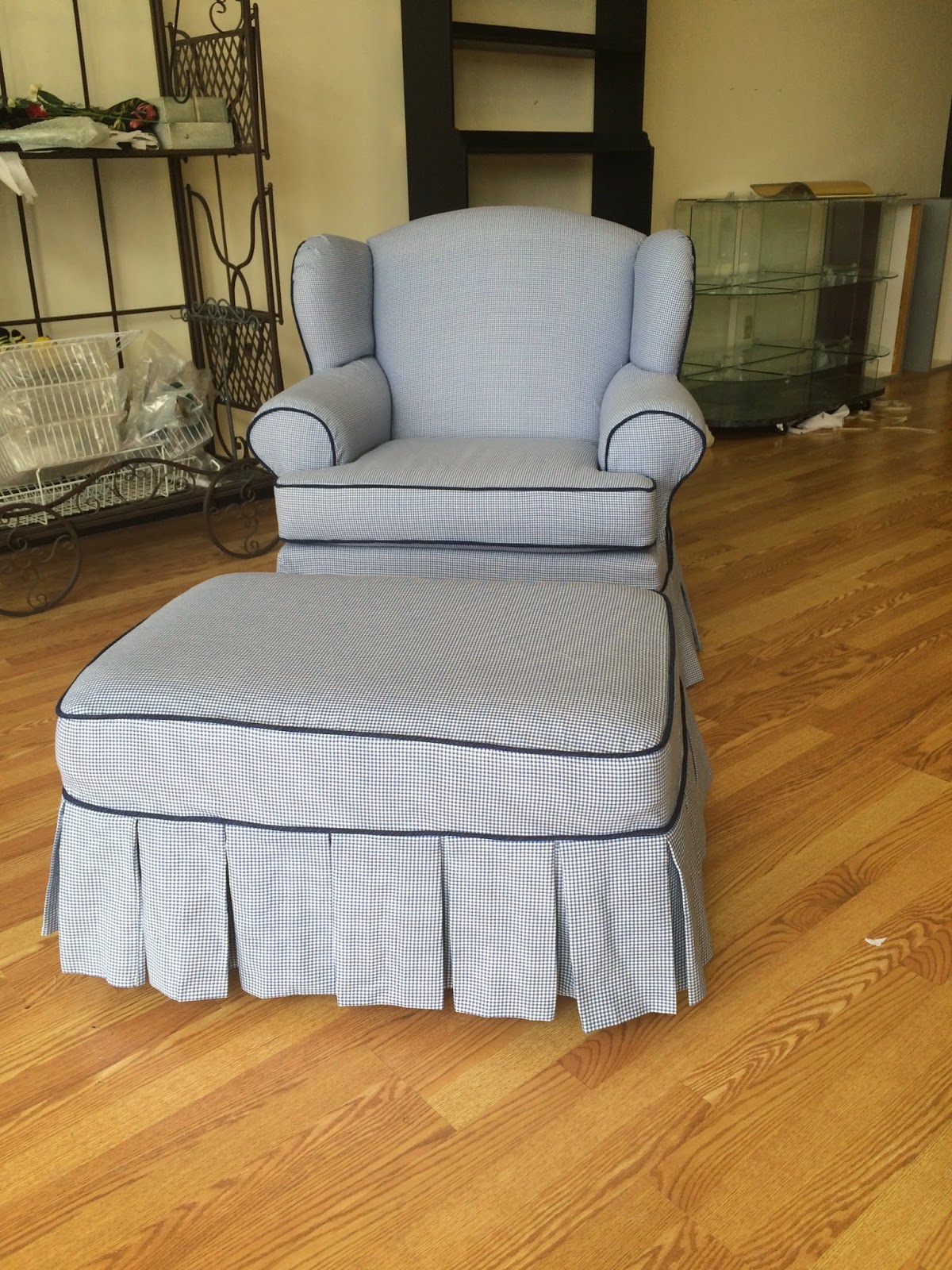 The Sewing Nerd Slipcovers Gingham style