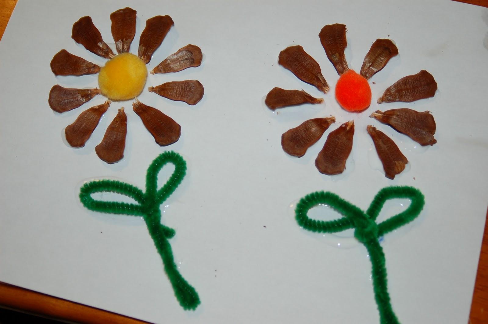 Pine Cone Flower Craft for Kids