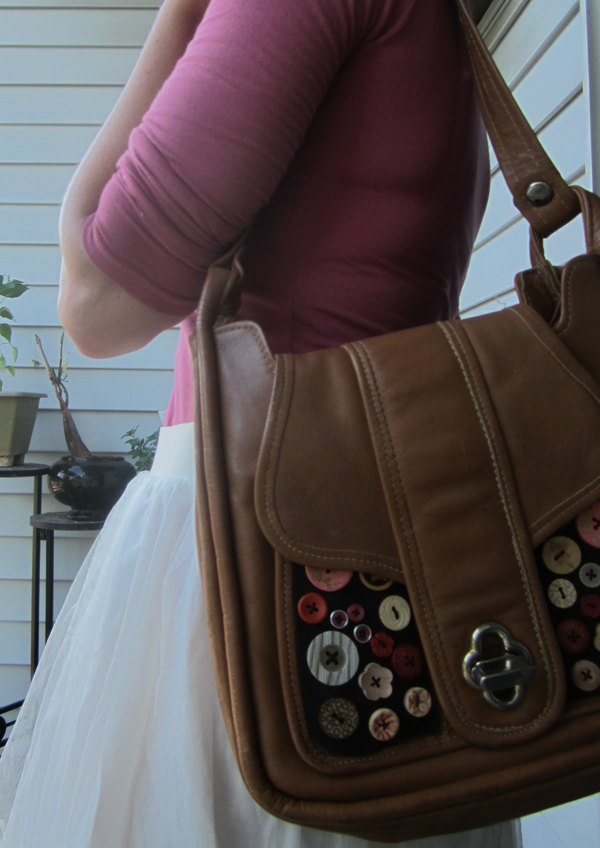 Shades Of Tangerine Embellished Button Purse (DIY) With