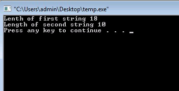 strlen() in C strlen() in C