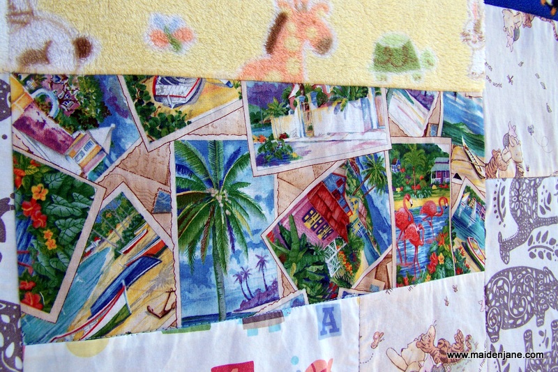 Quilt From Baby Blankets and Sheets Maiden Jane