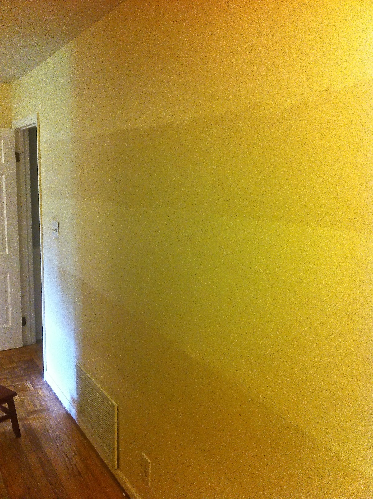 True North: horizontal stripe tone on tone (eggshell and gloss) paint