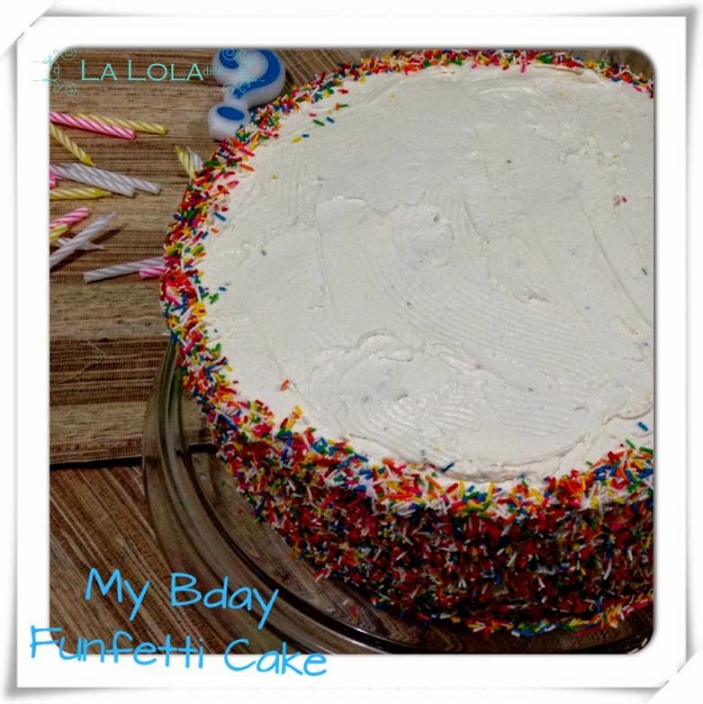 My Birthday Funfetti Cake, Homemade
