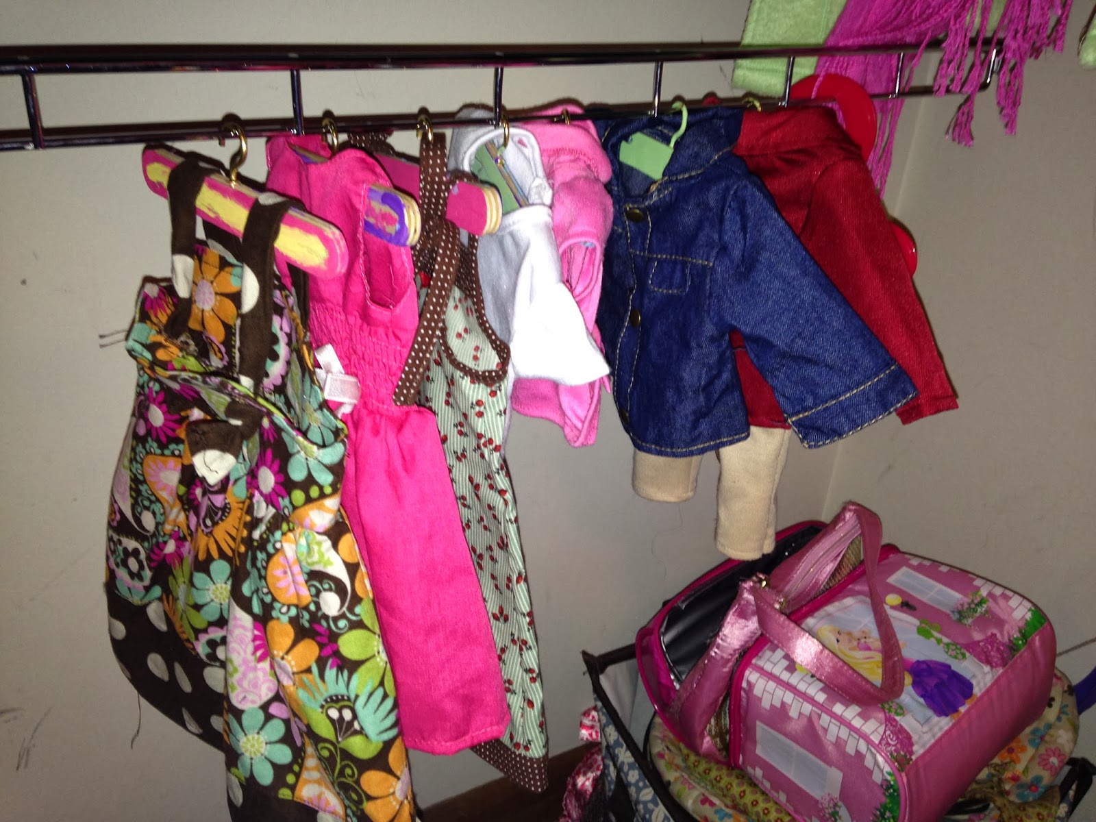 Pennants and Pinwheels 18" Doll Clothes Hangers