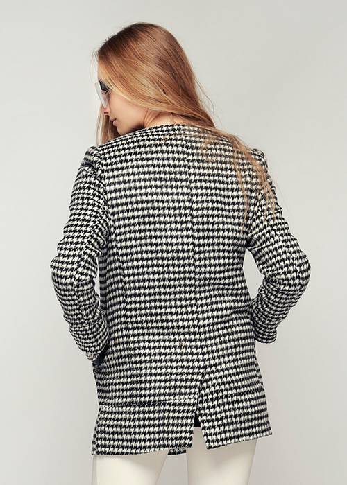 Soft Houndstooth Classic Coat