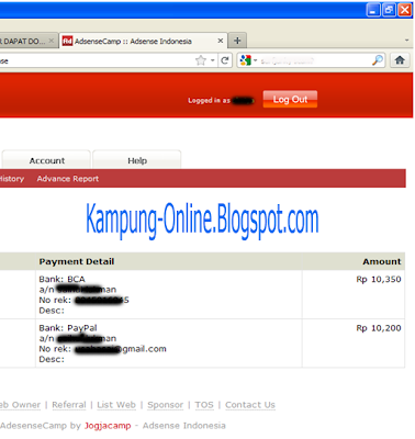 bukti pembayaran adsensecamp image