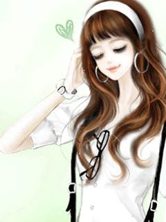 Korean Cartoon Girl Wallpaper