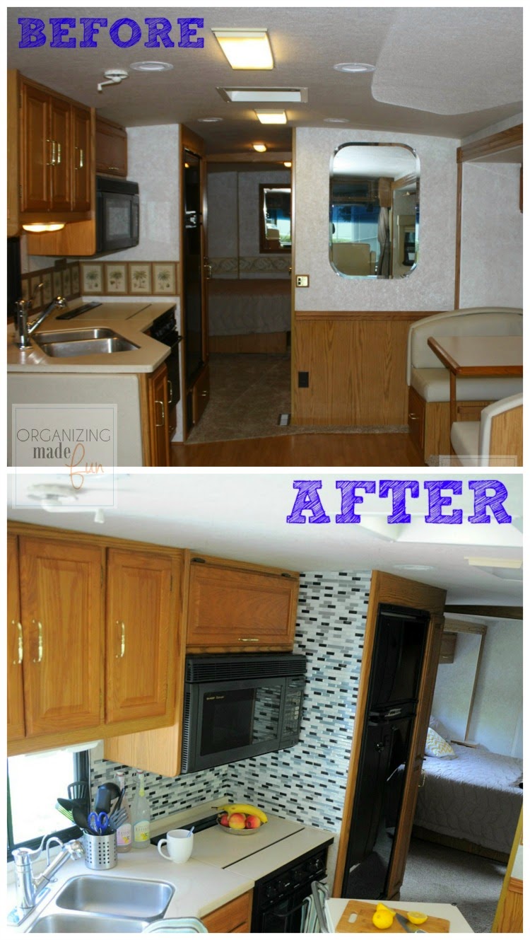 Tiling the Kitchen an RV update Organizing Made Fun Tiling the