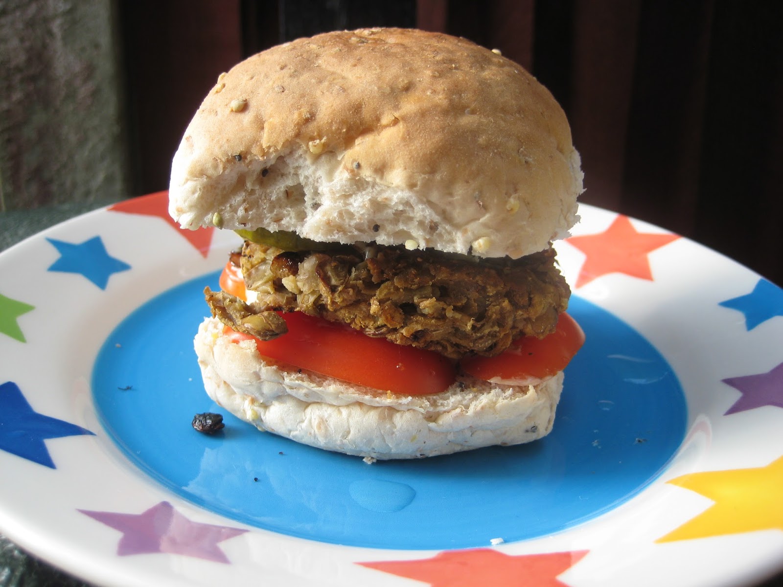 Lemon and Cheese Lentil Cauliflower Burgers