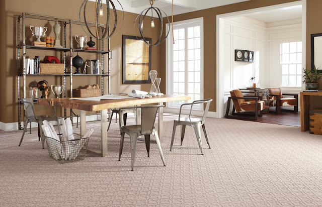 trendy patterned and textured carpet