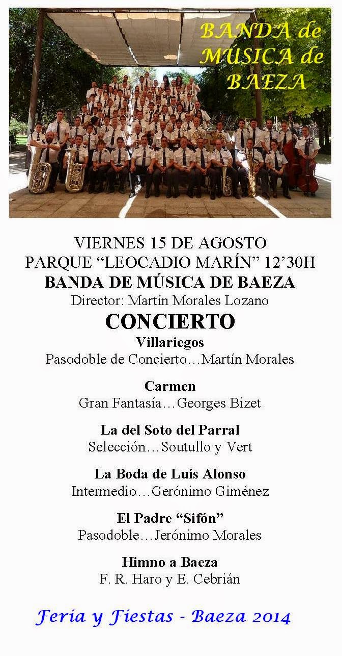 CONCIERTO 15 DE AGOSTO DE 2014