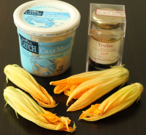 Mission Food CrabStuffed Zucchini Flowers with Black Truffles