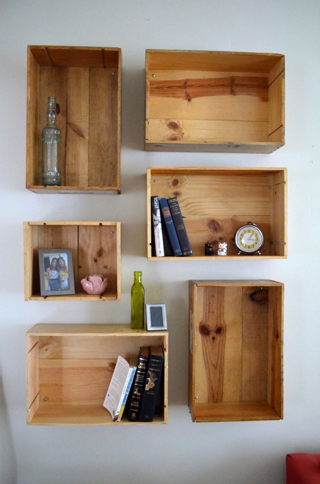 Grumpy When Hungry Wine Crate Shelves DIY