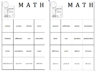 IEPs and Lesson Plans and Meetings, oh my!: Math Operation Bingo