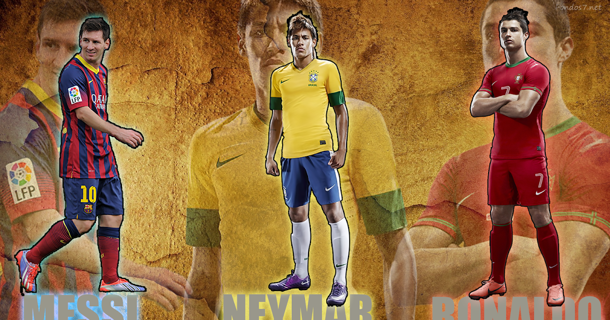 Messi vs Neymar vs Ronaldo-Wallpaper