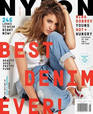 Nina Dobrev stunning in denim at Nylon magazine August 2014 issue