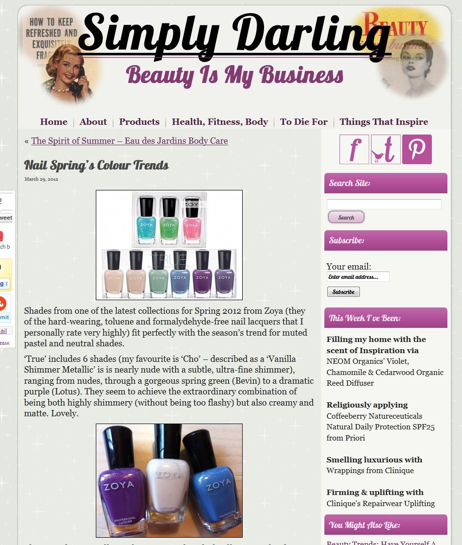 UK Blogger Simply Darling Nails Spring Color Trends with Zoya Nail Polish