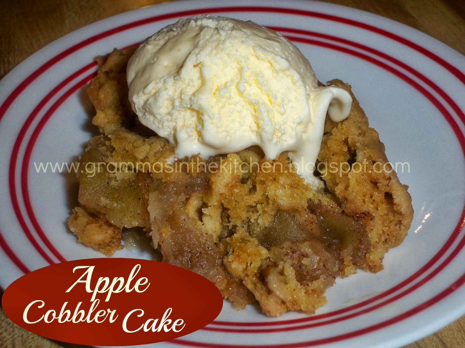 Gramma's in the kitchen Apple Cobbler Cake
