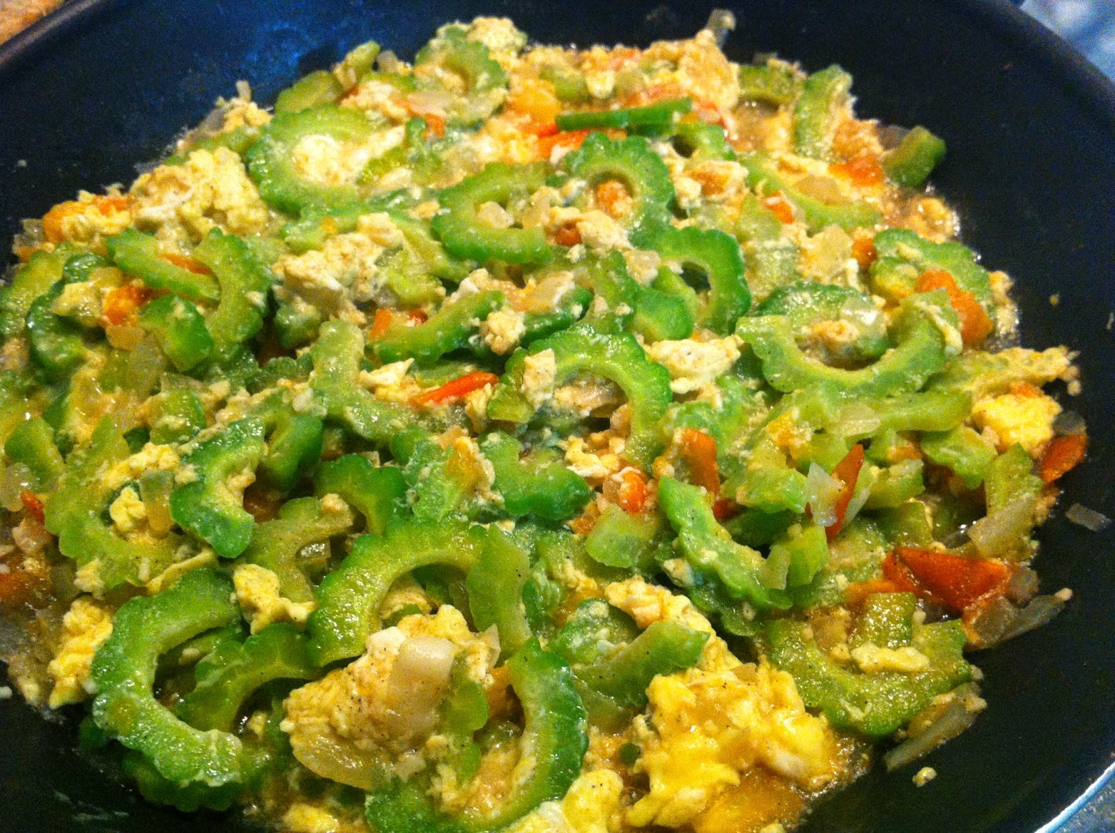 Image result for SautÃ©ed Bitter Gourd with Egg