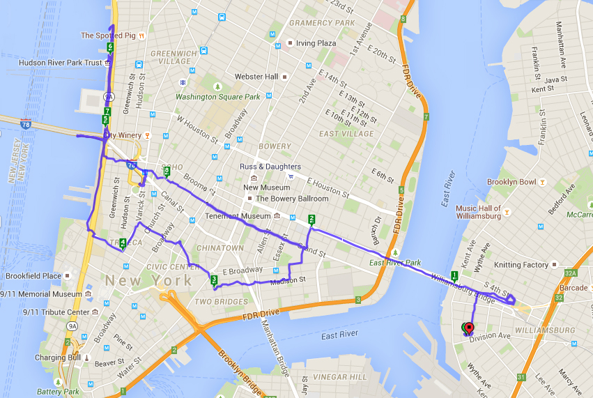 Unicycle Bridge Tour 442 Pedestrian Bridge over Holland Tunnel Rotary