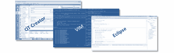 Other programming IDE QT Creator, VIM, Eclipse