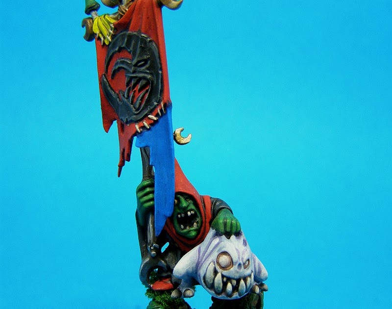 Drazhar's Miniworks: Night goblin battle standard