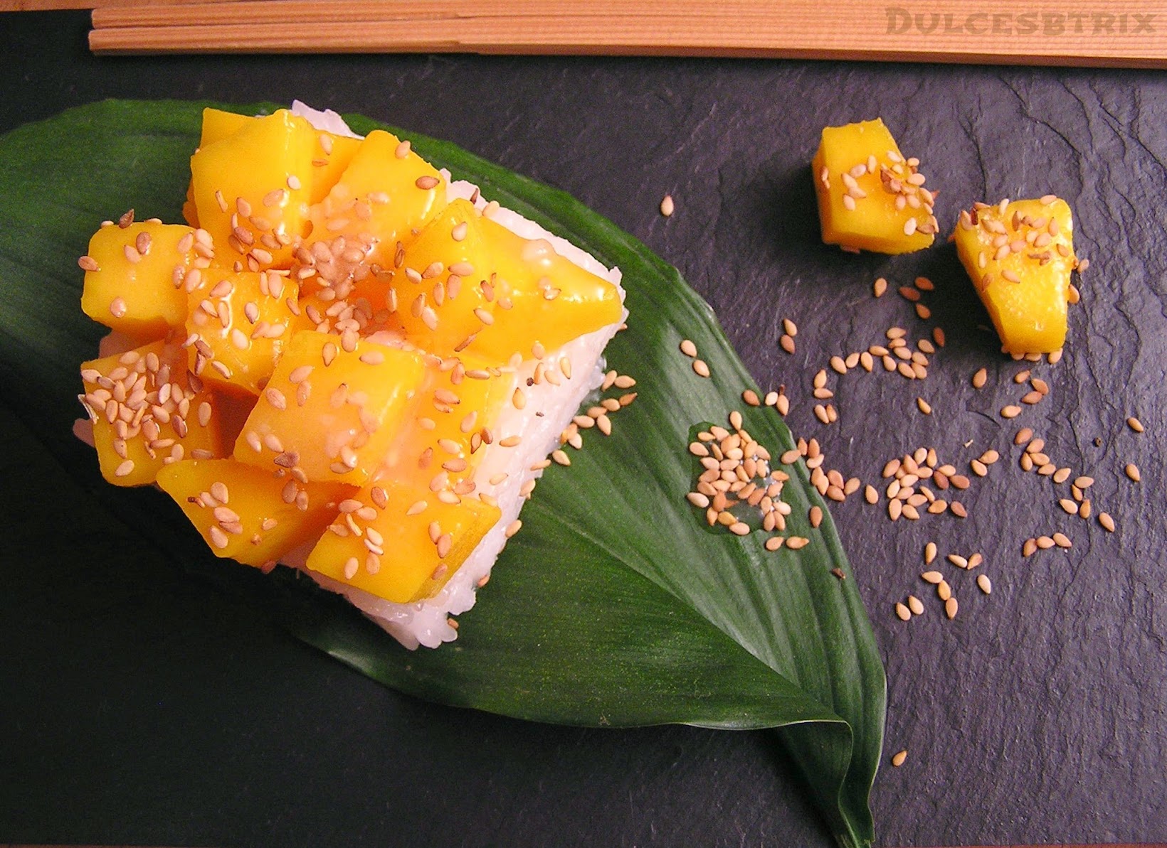 Arroz con leche de coco y mango Arroz con leche de coco y mango