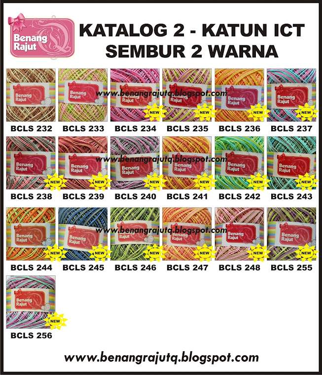 KATALOG 2 - BENANG KATUN SEMBUR - 2 WARNA