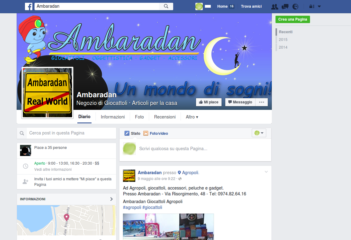 Facebook Ambaradan Giocattoli Agropoli