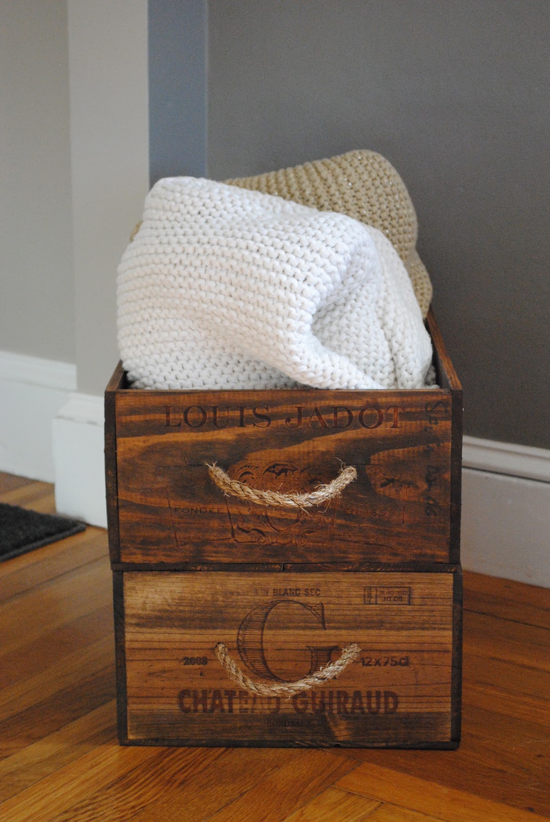 The Green Bungalow DIY Wine Crate Baskets